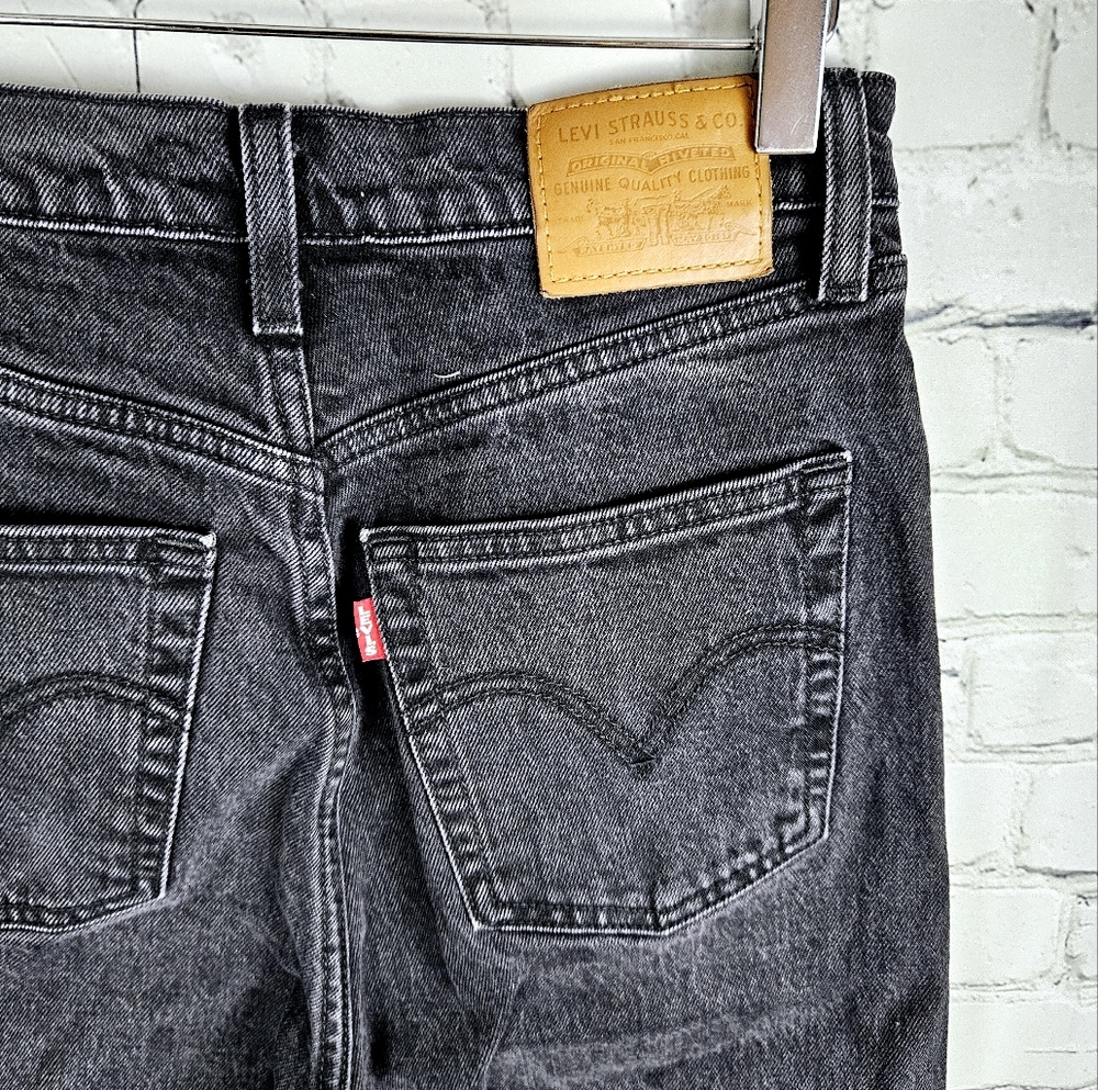 LEVI'S | Big 'E' Ribcage bootcut denim button fly cropped raw hem jeans